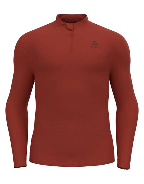 Odlo Bl Top Turtle Neck L S Half Zip Merino Ketchup Hauts