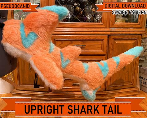 Upright Shark Fish Tail Pattern Digital Pdftutorial A4ansi Letter Etsy