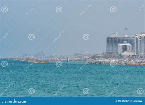 Panoramic Views Of The Coast And The Bay Of Tel Aviv Stock Image