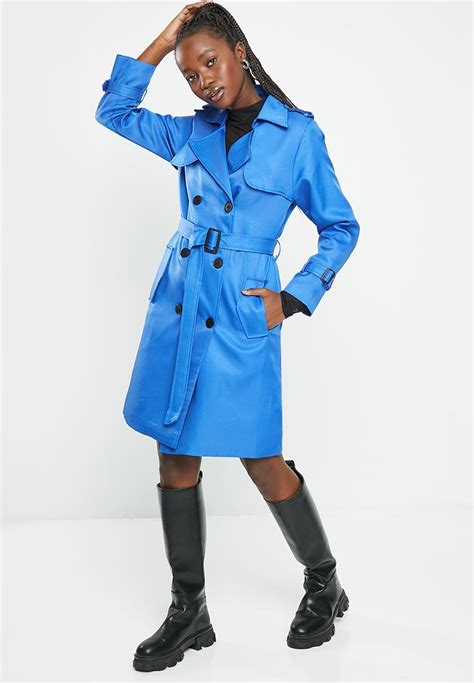 Trench Coat Mid Blue Dailyfriday Coats Superbalist