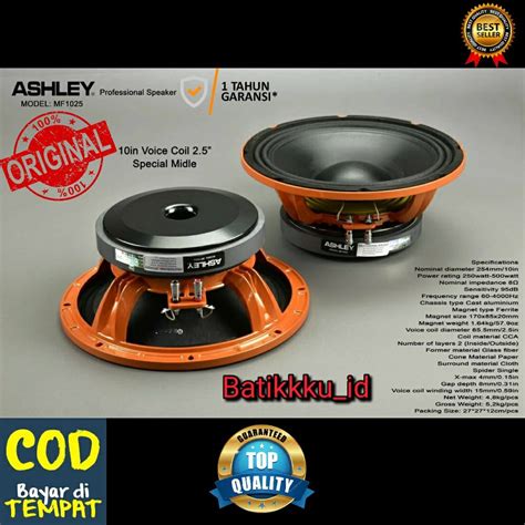 Jual Speaker Komponen Ashley Mf Mf Mf Original Special