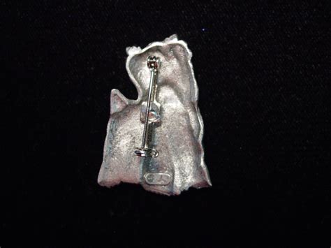 Jj Jonette Jewelry Silver Pewter Cutie Pie Yorkshire Terrier Dog Pin