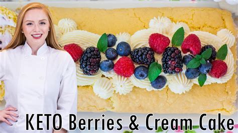 Keto Berries And Cream Cake Recipe Low Carb Low Sugar All The Flavor Youtube