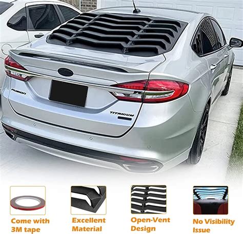 Tml Rear Window Louver For The 2013 2020 Ford Fusion Abs Windshield Sun Shade Cover In Gt Lambo