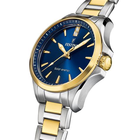 Festina Solar Energy F Azul Acero Inoxidable L Mujer