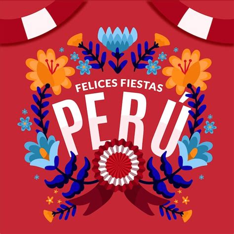 Ilustraci N De Dibujos Animados Fiestas Patrias De Peru Vector Premium