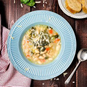 Easy Creamy Italian Kale Soup Recipe With White Beans Simple Italian