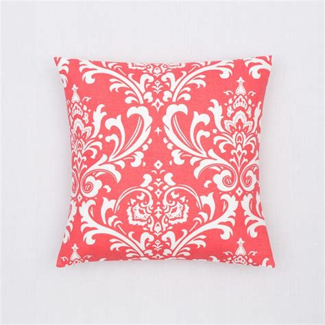 Coral Damask Pillow Cover Bellechic