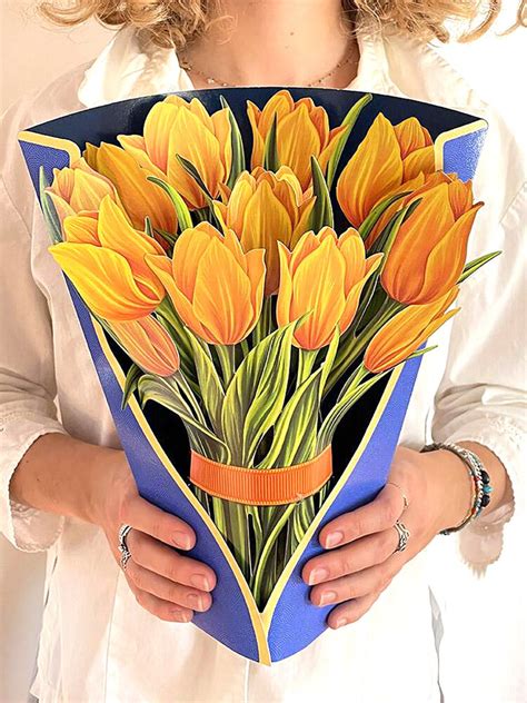 Yellow And Blue Tulip Bouquet