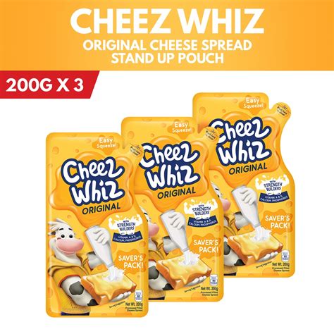 Cheez Whiz Original 200g Pouch Bundle Set Of 3 Shopee Philippines