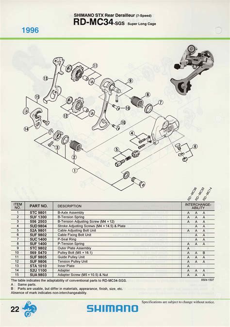 Shimano Spare Parts Catalogue 1996 Scan 5