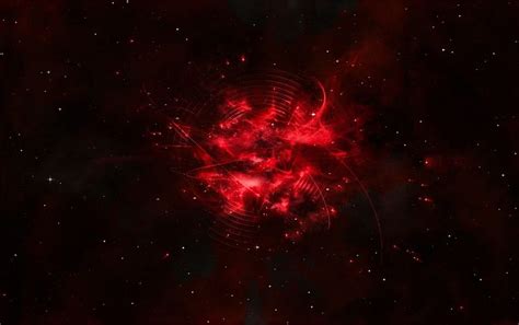 Fire Red Sun And Stars Abstract Fire Red Sun Black And Red Space Hd