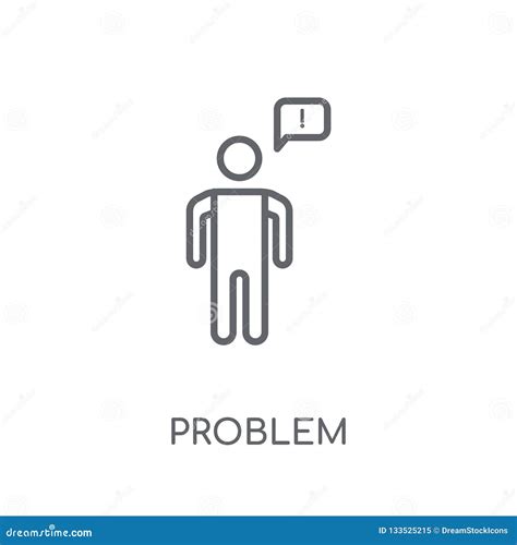 Problem Linear Icon Modern Outline Problem Logo Concept On Whit Stock