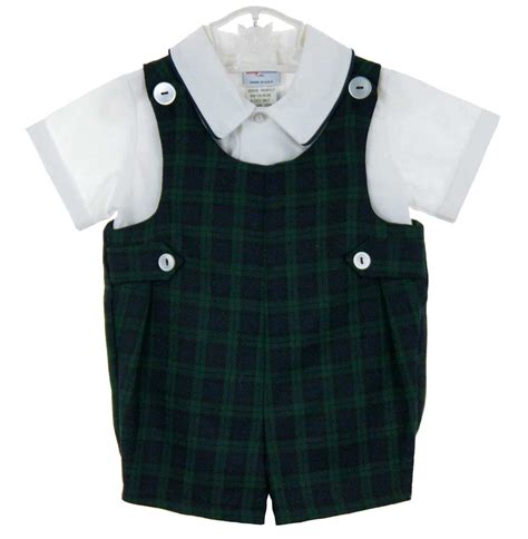 Imp Originals Vintage Style Blue And Green Plaid Romper Set Imp