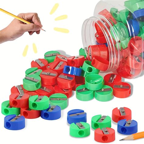 Pencil Sharpeners In Bulk 60pcs Pocket Sized Mini Handheld Pencil