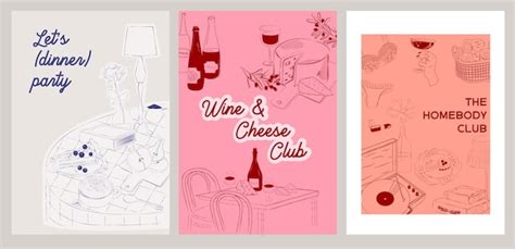 Premium Vector Collection Of Retro Posters Friday Evening Dinner Posters