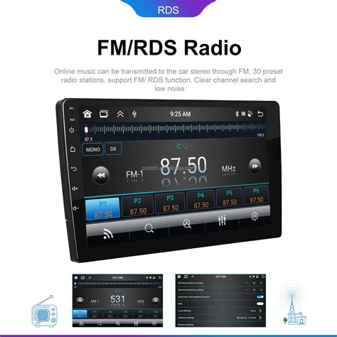 Podofo 9'' 4+64gb Android 13 Carplay Android Auto Car Radio Stereo ...
