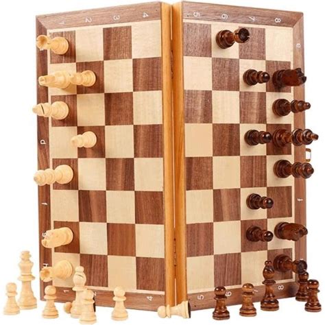 Jeu D Échecs Cadeau 11 4 Pouces Pliant Magnétique D Échecs En Bois Avec