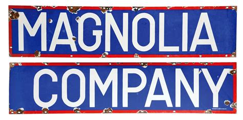 Lot Detail Magnolia Gasoline Motor Oil Company Two Piece Porcelain