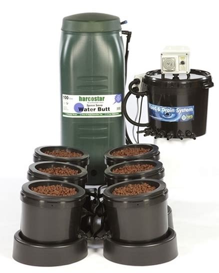 Iws Flood And Drain 16mm Grow System With Remote Timer And Tank 6 Pots