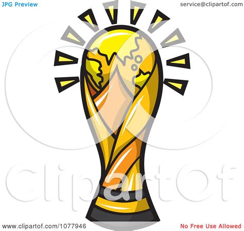 Clipart Golden World Cup Trophy - Royalty Free Vector Illustration by ...