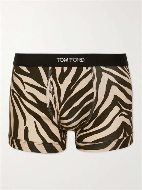 Tom Ford Zebra Print Stretch Cotton Boxer Briefs For Men Mr Porter