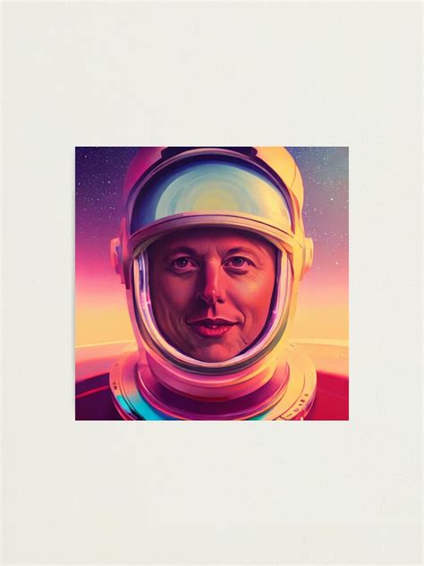 Astronaut Elon Musk Cool Mars Portrait Photographic Print For Sale