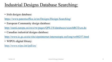 Industrial Design Database Ppt