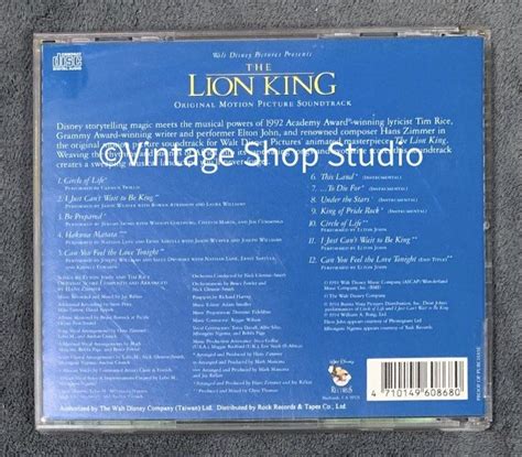 CD Elton John The Lion King Original Motion Picture Soundtrack Pre