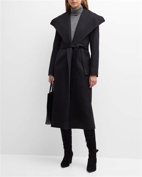 Fleurette Jordy Belted Wool Wrap Coat Neiman Marcus