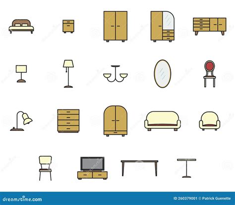 Wooden Furniture Icon Stock Vector Illustration Of Table