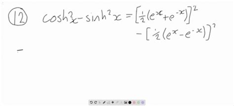 Solved Use The Definitions Of Cosh X And Sinhx To Show That Cosh