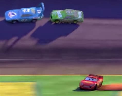 Lightning McQueen spinning out with two cars on the track | Lightning ...