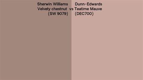 Sherwin Williams Velvety Chestnut Sw 9079 Vs Dunn Edwards Teatime