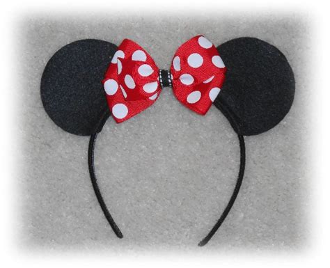 Items Similar To Minnie Mouse Ears Red Polka Dot Headband Bow On Etsy