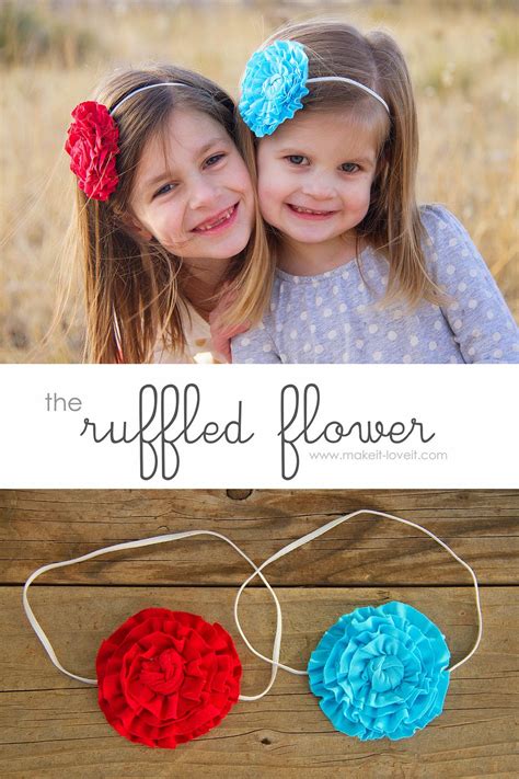 The Ruffled Flower For Headbands Clothing Totes Etc Make It