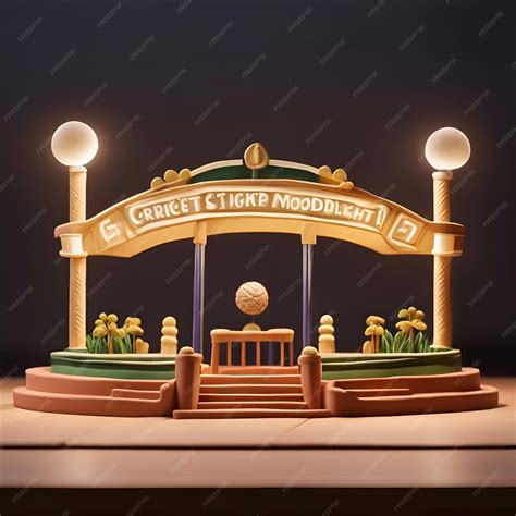 Premium Photo 3d Illustration Of An Amusement Park With A Signboard