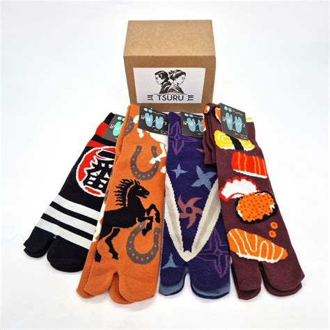 Box De Chaussettes Japonaises Pour Homme Tabi En Coton