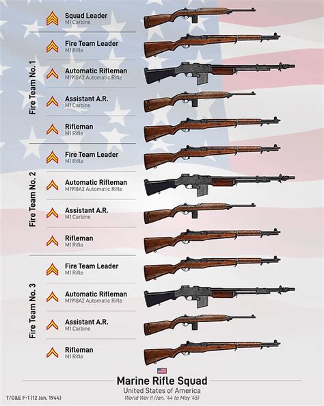 U S Rifle Squad Graphics Military Tactics Military Weapons German