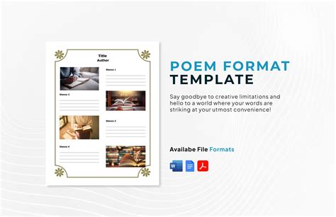 Poem Templates In Pdf Free Download