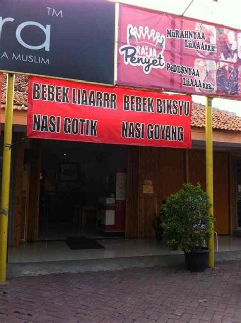 Menu At Raja Penyet Restaurant Jakarta Jalan Meruya Selatan B