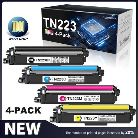 TN 223BK C M Y Toner Cartridge 4Pack TN223 TN 223 Toner Replacement