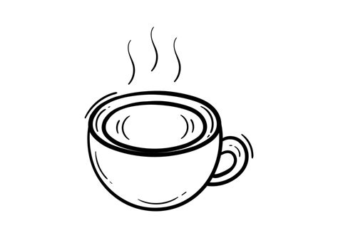 coffee cup outline illustration 3752227 Vector Art at Vecteezy