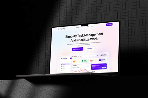 Projectify Project Management Saas Landing Page Behance