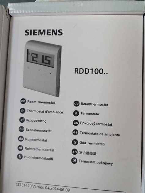 Siemens Rdd100 Wireless Digital Room Thermostat Ebay