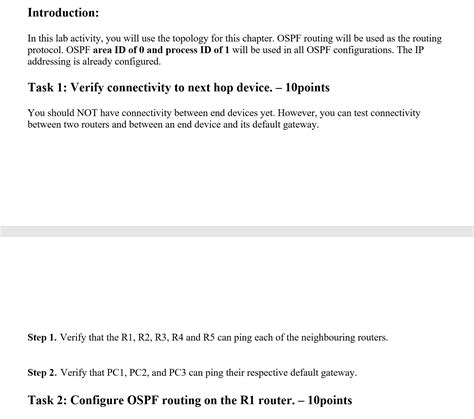 Solved Addressing Table In This Lab Activity You Will Use Chegg