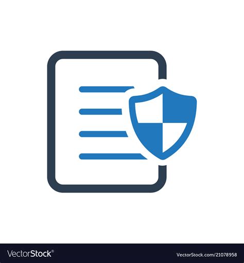 Document Protection Icon Royalty Free Vector Image