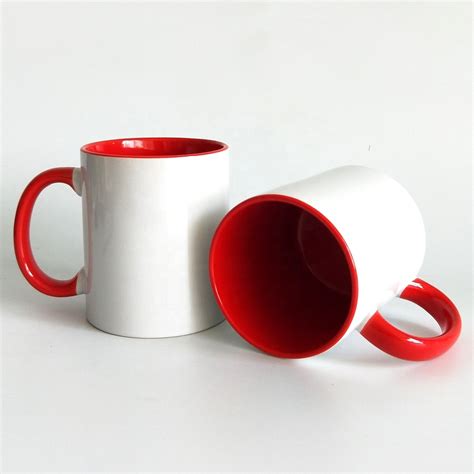 Buy Sublimation Inner Handle Color Mug Red Sublimationwala