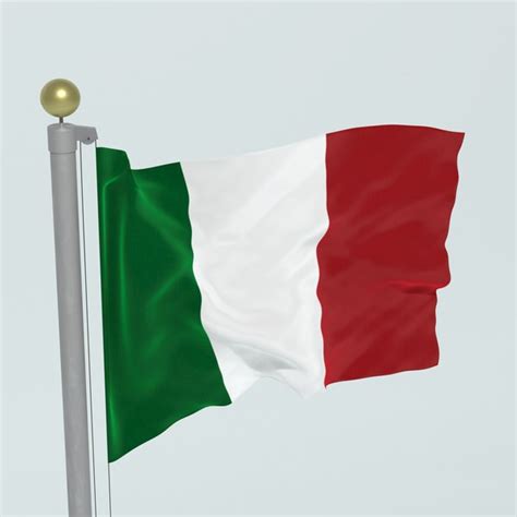 Italy Flag 3d Turbosquid 1820602