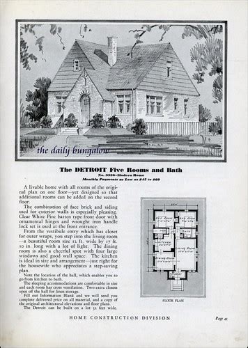 Homes Of Today~sears Kit Houses~1932 The Detroit Daily Bungalow Flickr